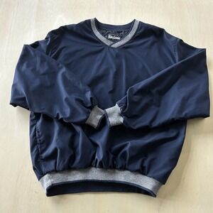 Vintage King Louie Jacket Mens XL Blue V-Neck Nylon Pullover Windbreaker USA